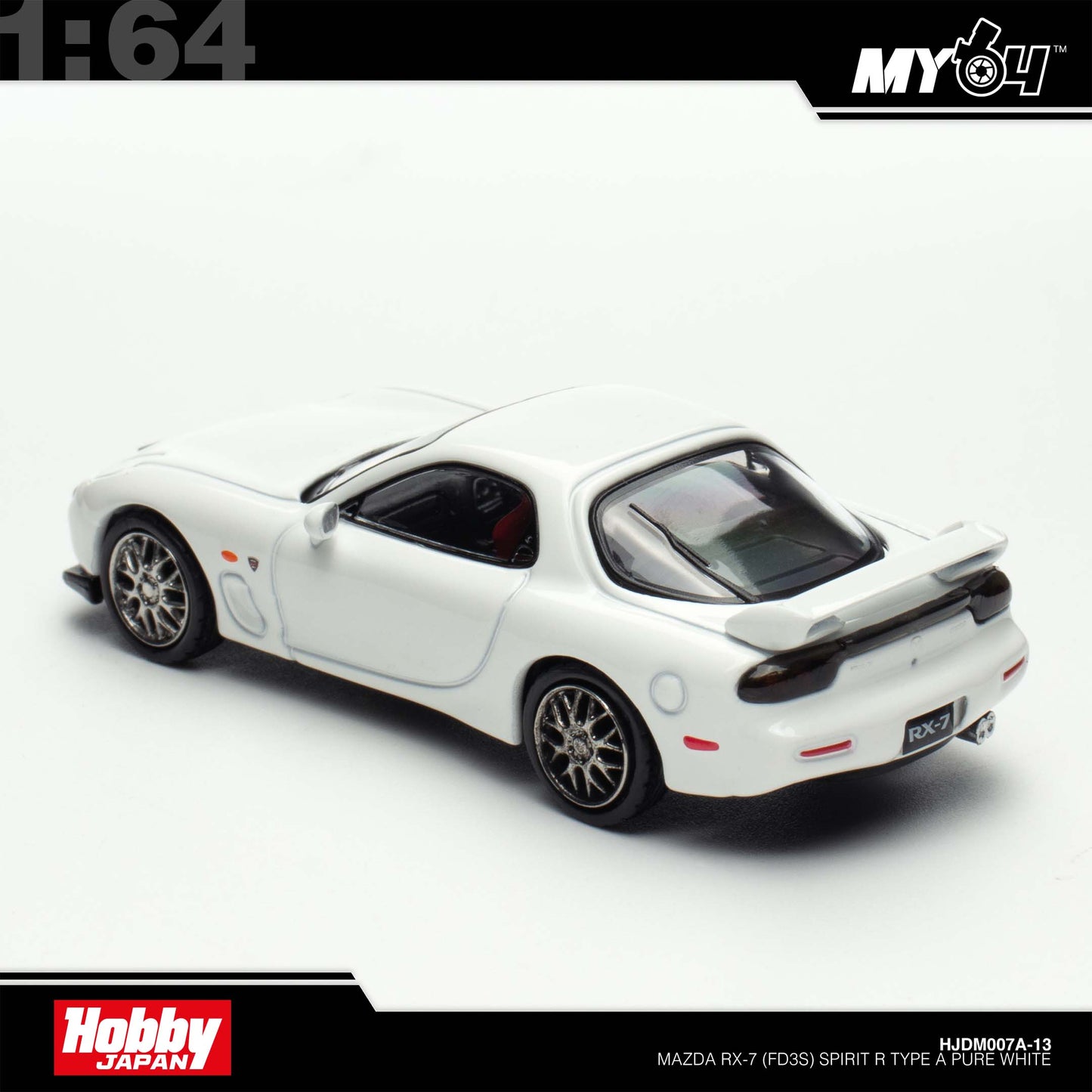[Hobby Japan] 1:64 Mazda RX-7 (FD3S) Spirit R Type A - Pure White