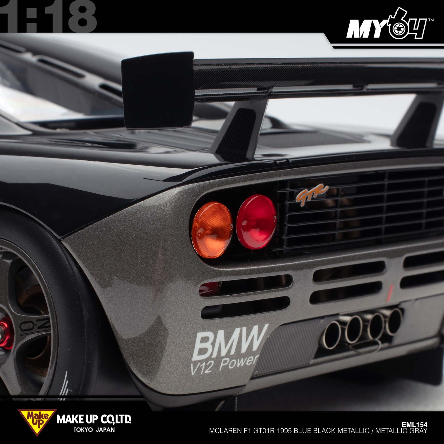[Make Up] 1:18 Edilion Mclaren F1 GT01R 1995 - Blue Black Metallic / Metallic Gray
