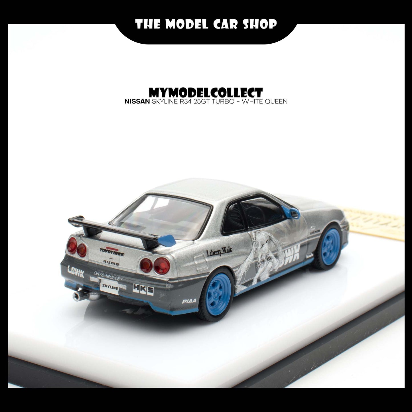 [Model Collect] Nissan Skyline R34 25GT Turbo - White Queen