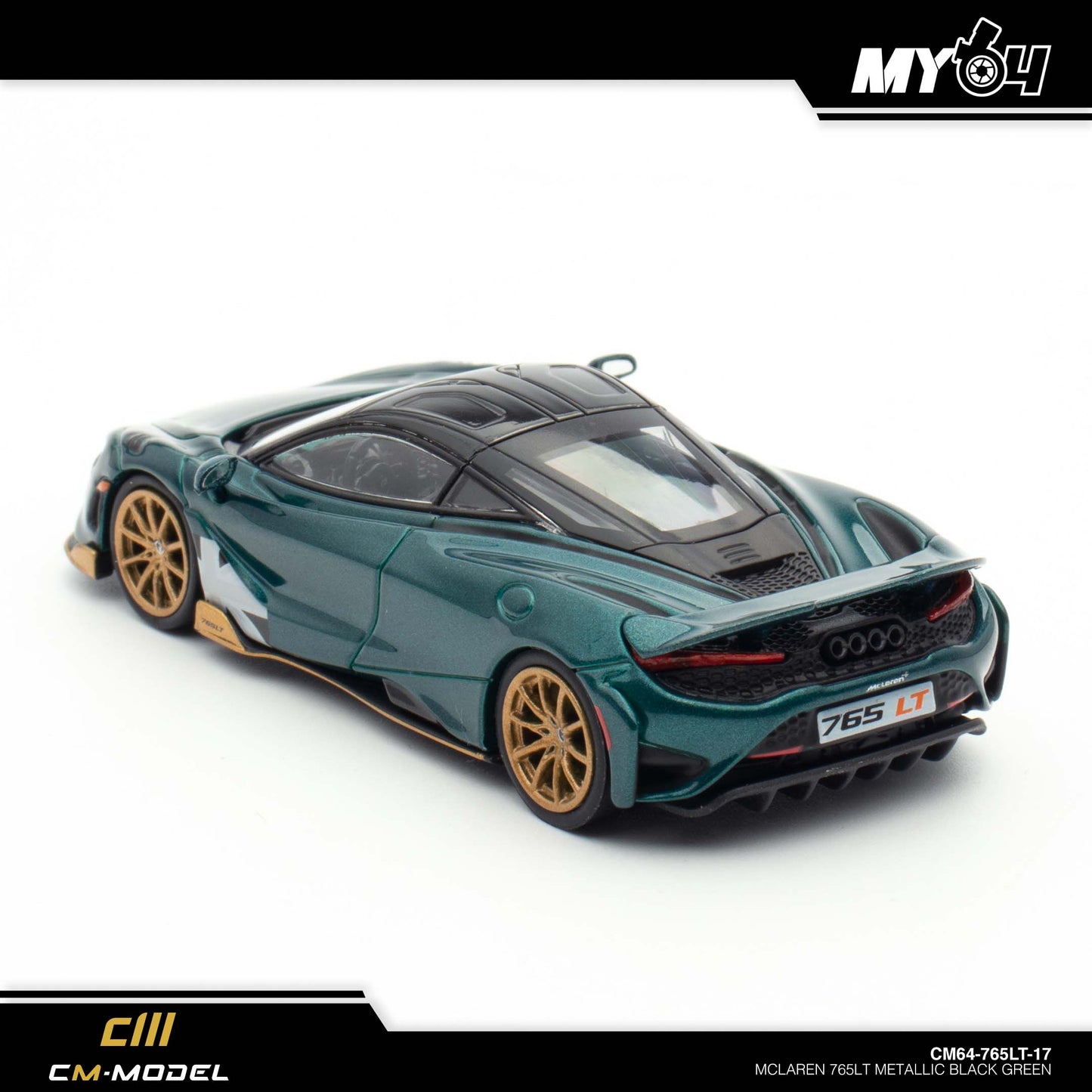 [CM Model] McLaren 765LT - Metallic Black Green