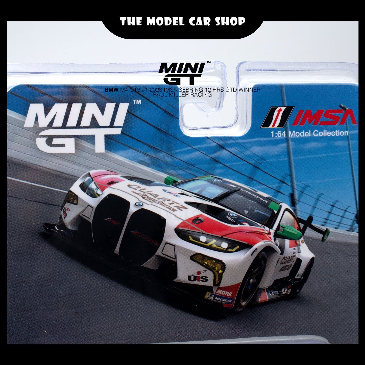 [MINI GT] BMW M4 GT3 #1 Paul Miller Racing IMSA 2023 Sebring 12 Hrs. GTD Winner (Mijo Exclusive)