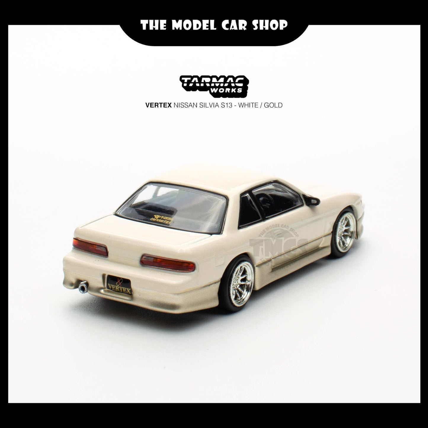 [Tarmac Works] VERTEX Nissan Silvia S13 - White / Gold