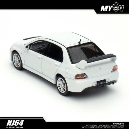 [Hobby Japan] Mitsubishi Lancer Evolution 9 GSR with Engine Display Model - White Solid