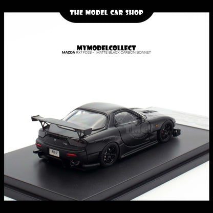 [Model Collect] Mazda RX7 FD3S -  Matte Black Carbon Bonnet