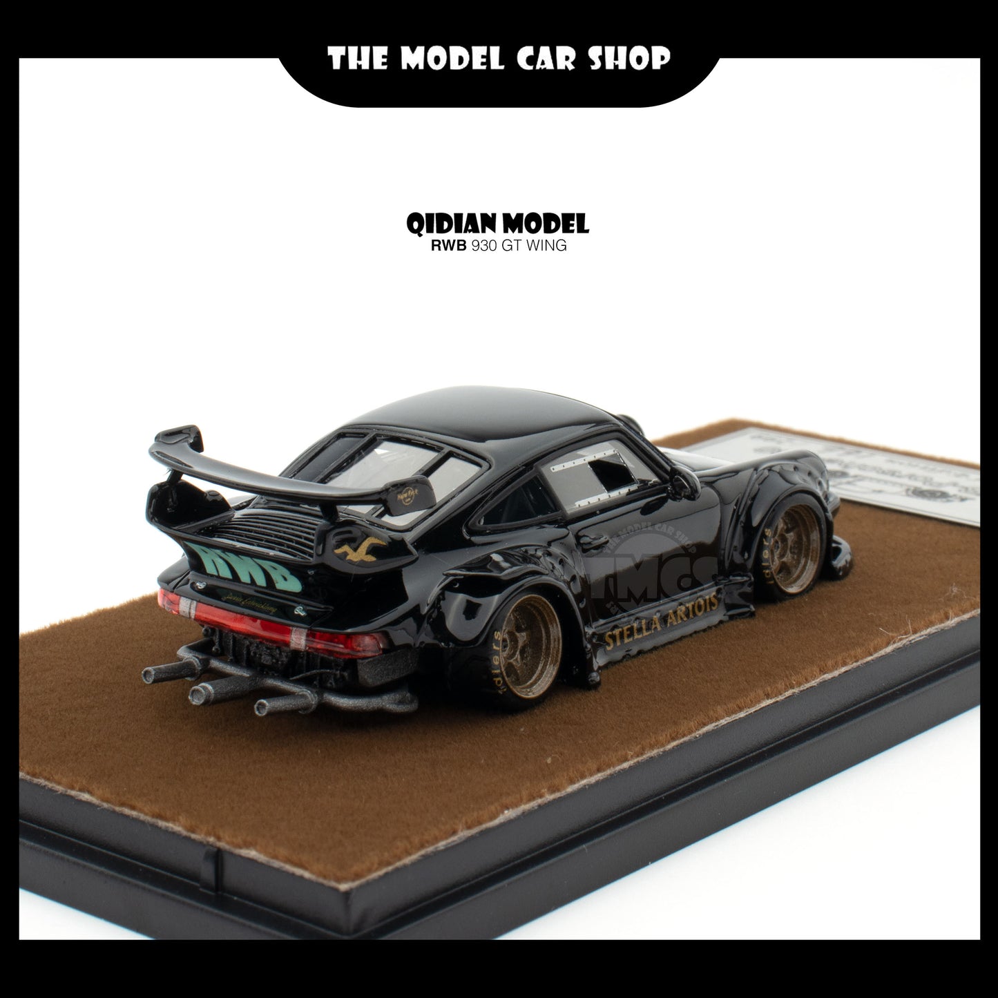 [Qi Dian] Resin RWB 930 GT Wing - Bright Black