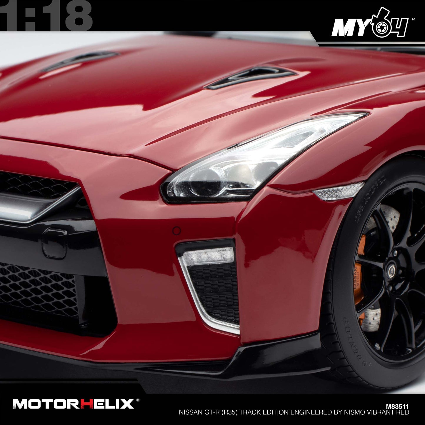 [Motorhelix] Nissan GT-R (R35) Track Edition Engineered By NISMO - Vibrant Red