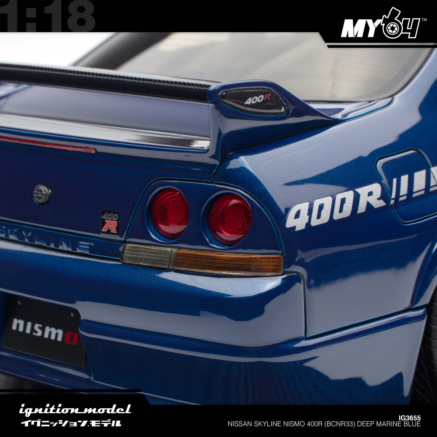 [Ignition Model] Nissan Skyline NISMO 400R (BCNR33) - Deep Marine Blue
