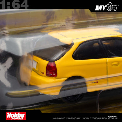 [Hobby Japan] 1:64 Honda Civic (EK9) Todojuku /  INITIAL D - Tomoyuki Tachi VS Takumi Fujiwara