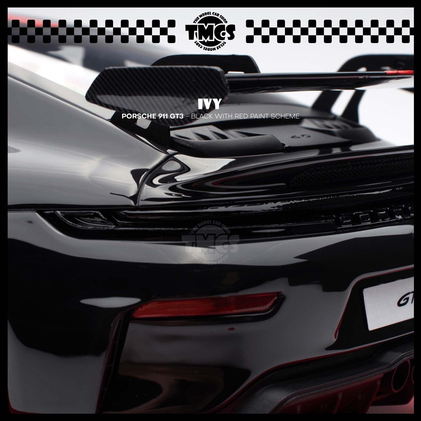 [IVY] 1:18 Porsche 911 GT3 - Black With Red Paint Scheme
