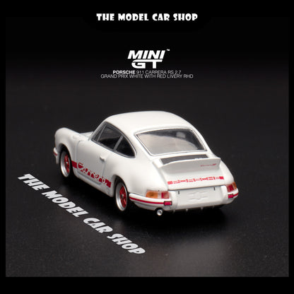 [Mini GT] Porsche 911 Carrera RS 2.7 Grand Prix White With Red Livery