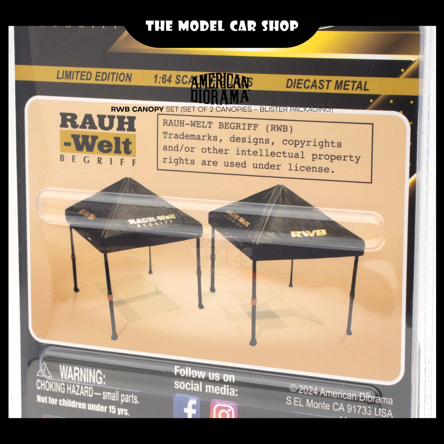 [American Diorama] RWB Canopy Set (Set of 2 Canopies - Blister Packaging)