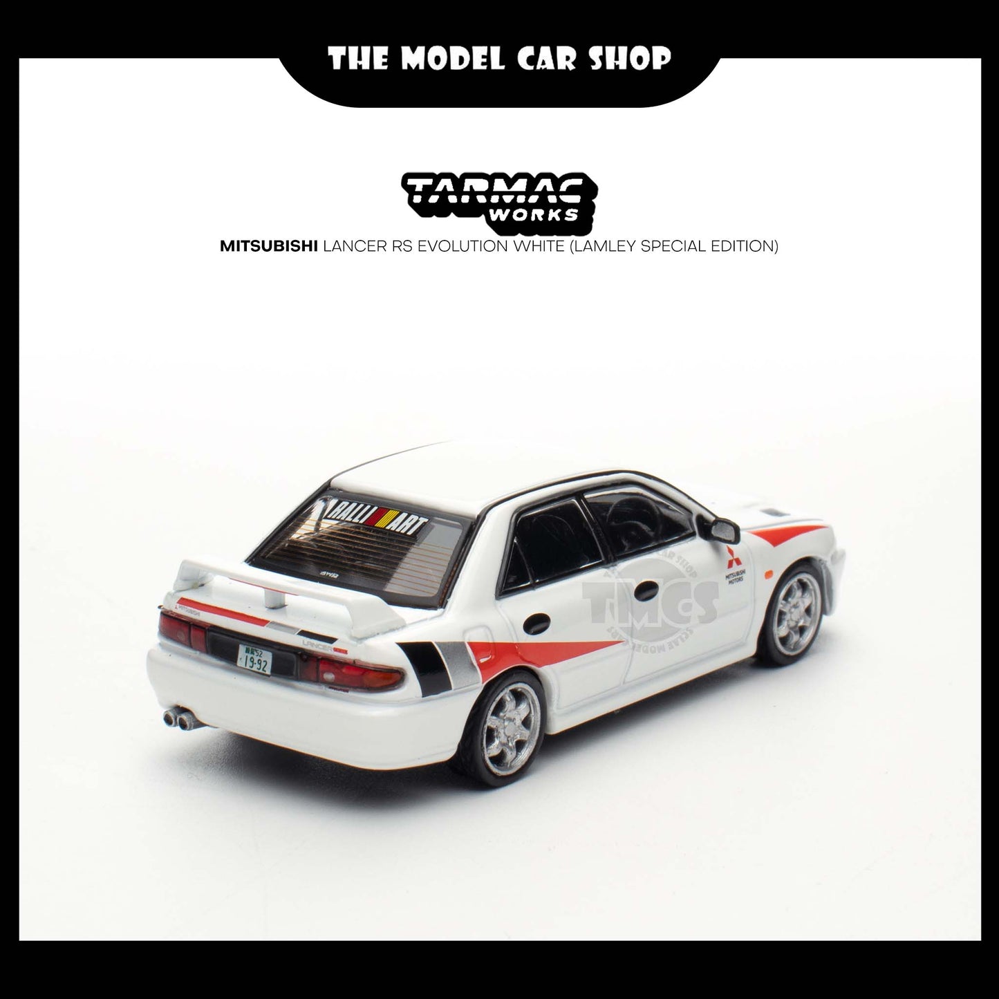 [Tarmac Works] Mitsubishi Lancer RS Evolution White (Lamley Special Edition)