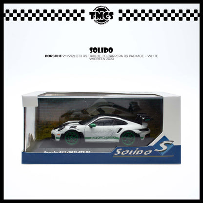 [Solido] 1:43 Porsche 911 (992) GT3 RS Tribute to Carrera RS Package - White w/Green 2023