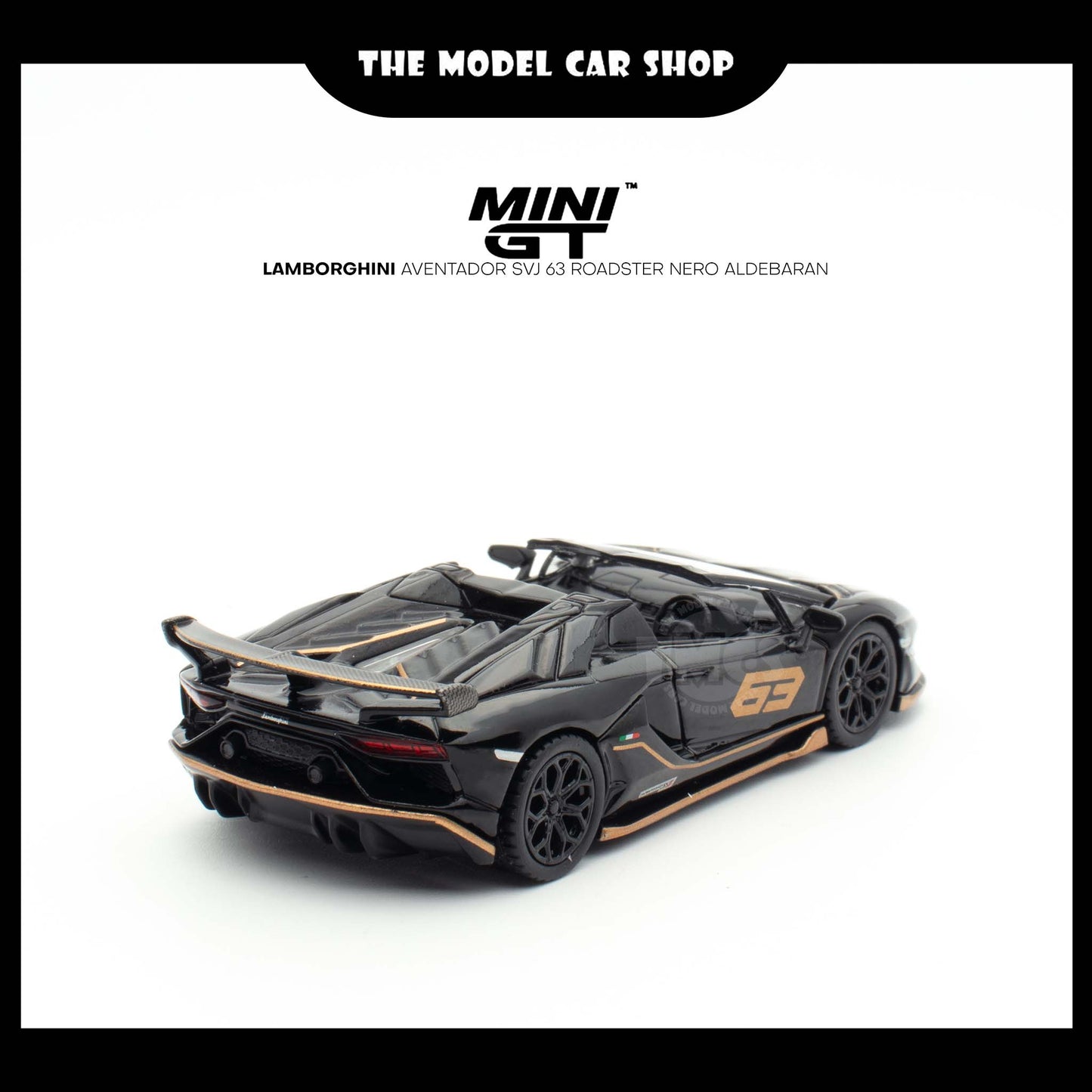 [MINI GT] Lamborghini Aventador SVJ 63 Roadster Nero Aldebaran