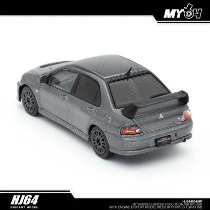 [Hobby Japan] Mitsubishi Lancer Evolution 8 MR GSR with Engine Display Model - Medium Purplish Gray Mica