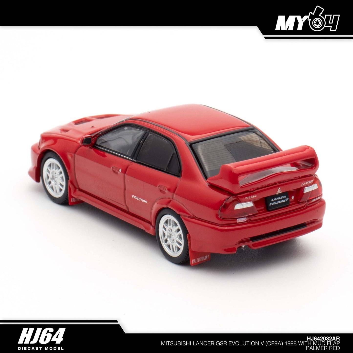 [Hobby Japan] Mitsubishi Lancer GSR Evolution 5 (CP9A) 1998 with Mud Flap - Palmer Red