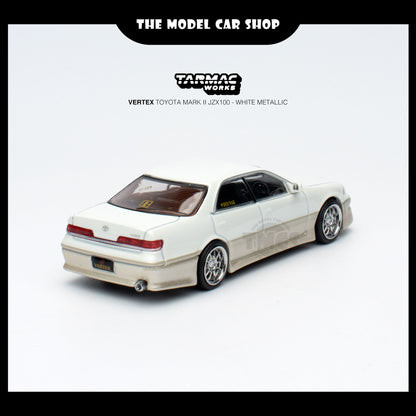 [Tarmac Works] VERTEX Toyota Mark II JZX100 - White Metallic (Chase Car Included)