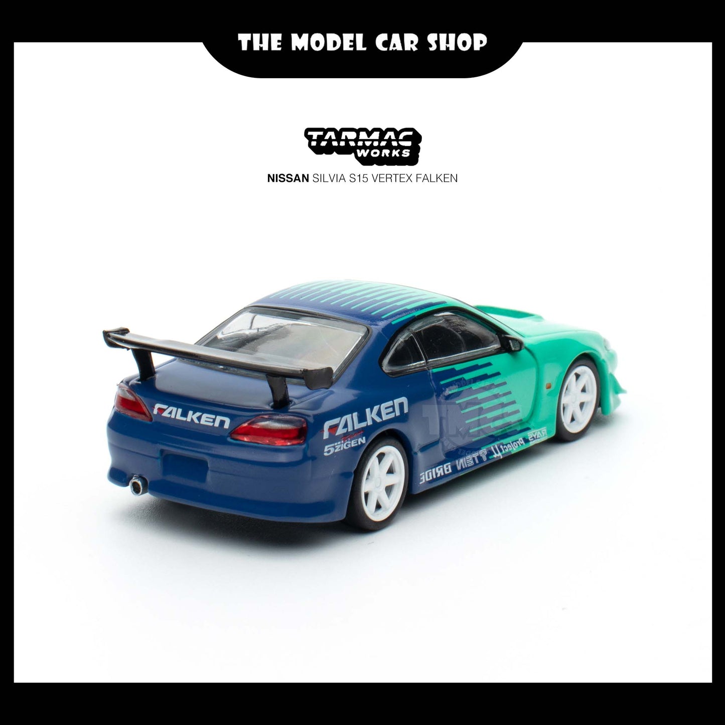 [Tarmac Works] VERTEX Nissan Silvia S15 FALKEN (With Chase Car)