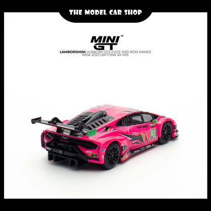 [MINI GT] Lamborghini Huracán GT3 EVO2 #83 Iron Dames IMSA 2023 Daytona 24 Hrs