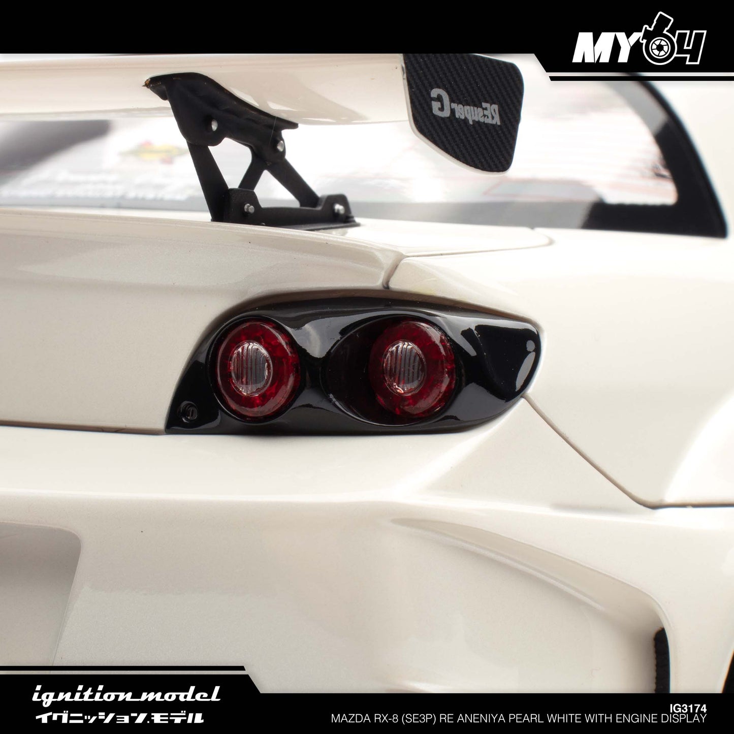 [Ignition Model] Mazda RX-8 (SE3P) RE Aneniya - Pearl White With Engine Display