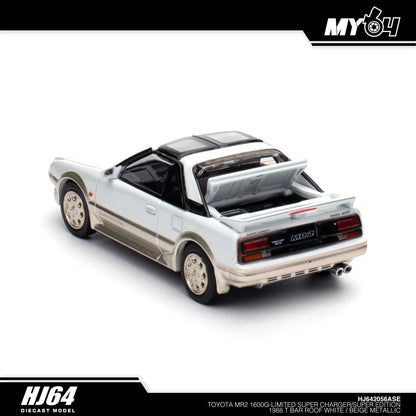 [Hobby Japan] Toyota MR2 1600G-LIMITED SUPER CHARGER / SUPER EDITION 1988 T BAR ROOF - White / Beige Metallic