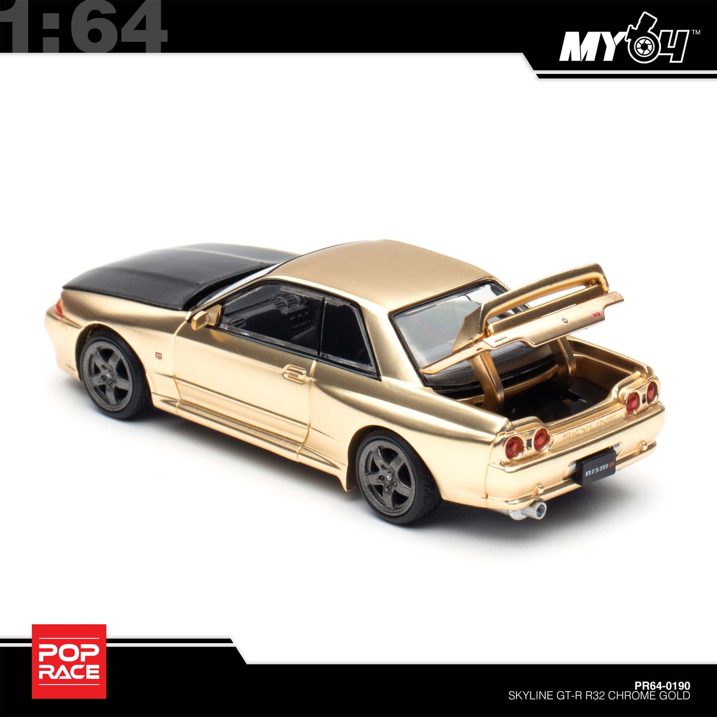 [Pop Race] Nissan Skyline GT-R R32 - Chrome Gold (TASKL25)