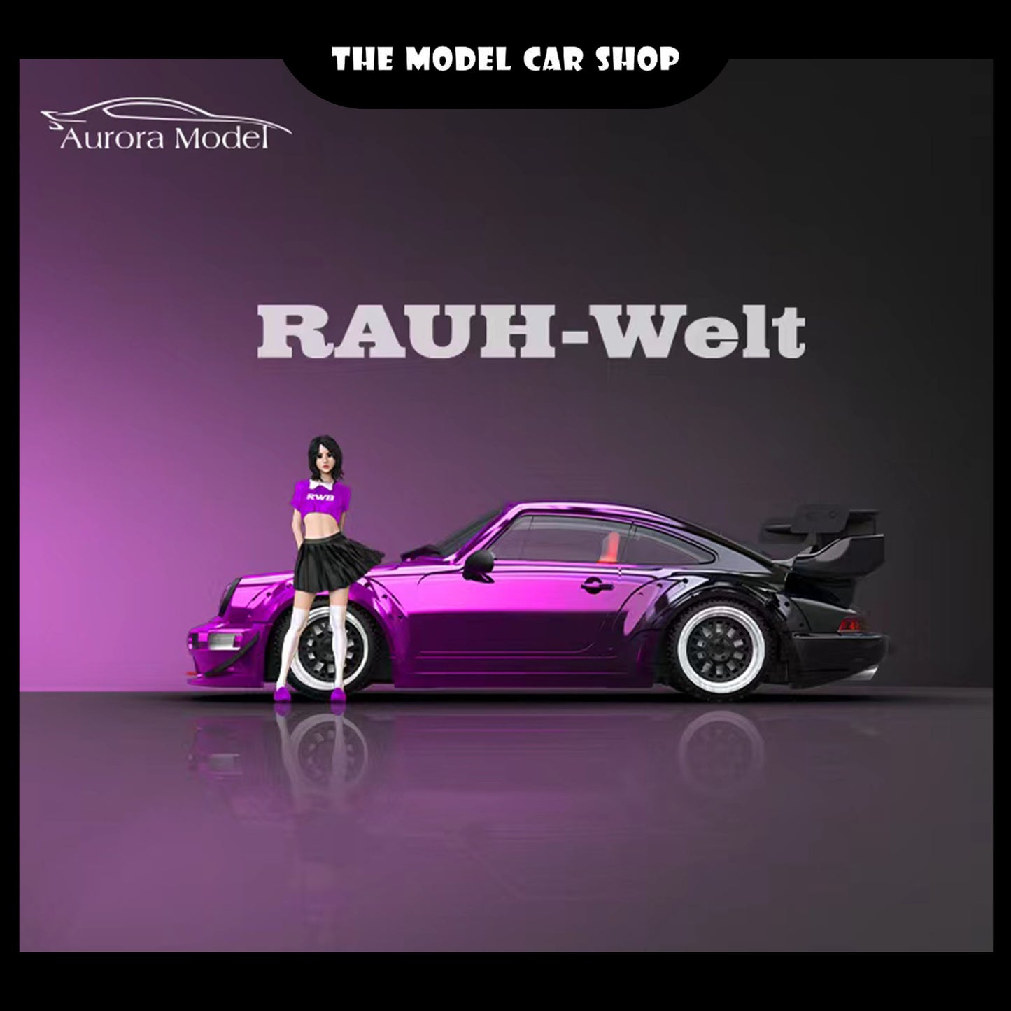 [Aurora Model] RWB 964 - Chrome Purple Black