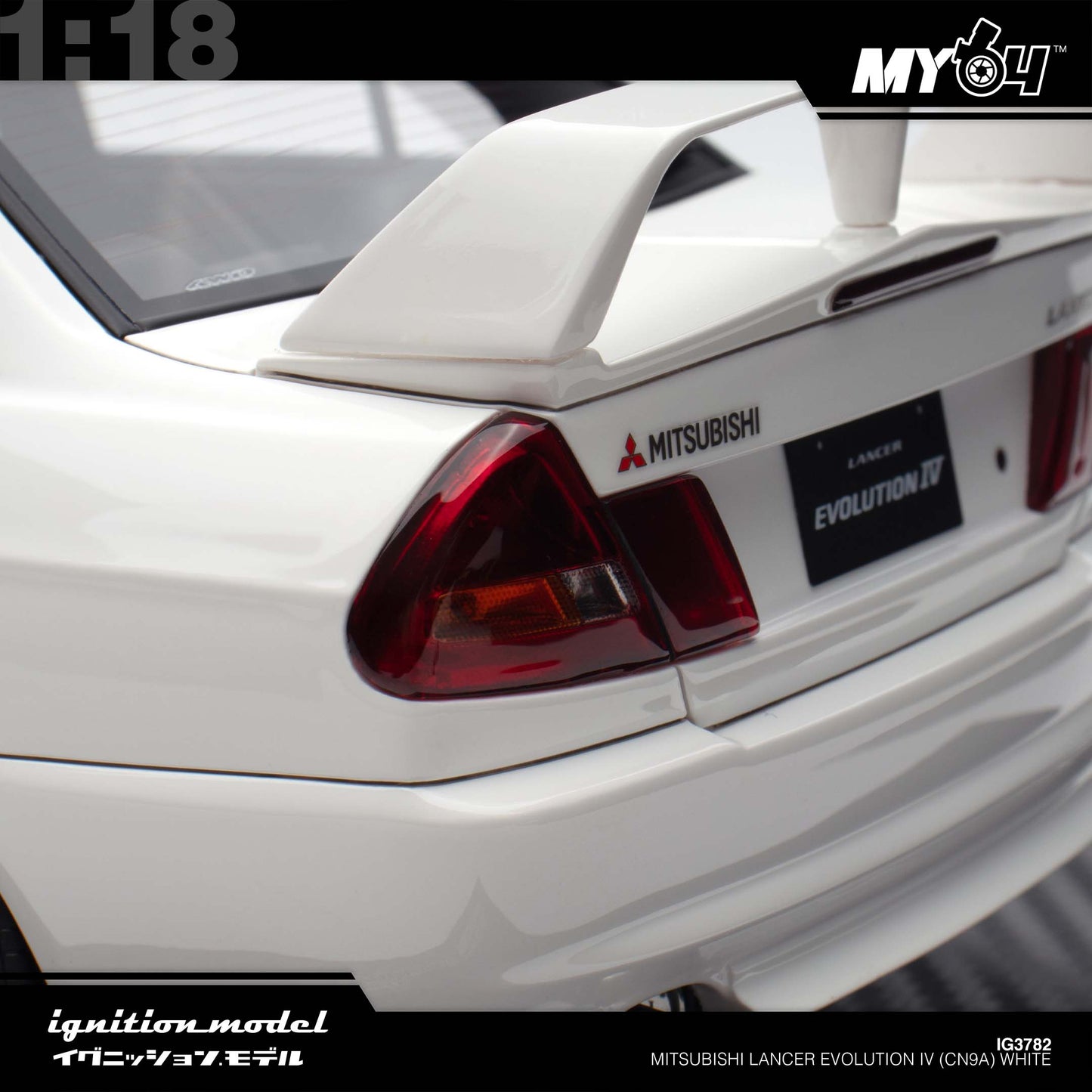 [Ignition Model]  1:18 Mitsubishi Lancer Evolution IV (CN9A) - White