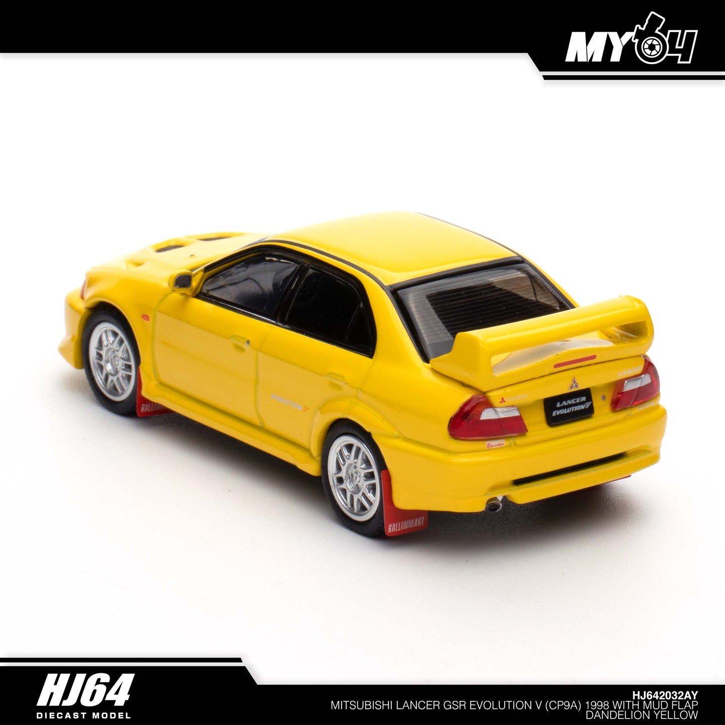 [Hobby Japan] Mitsubishi Lancer GSR Evolution 5 (CP9A) 1998 with Mud Flap - Dandelion Yellow