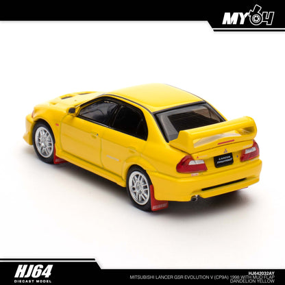 [Hobby Japan] Mitsubishi Lancer GSR Evolution 5 (CP9A) 1998 with Mud Flap - Dandelion Yellow