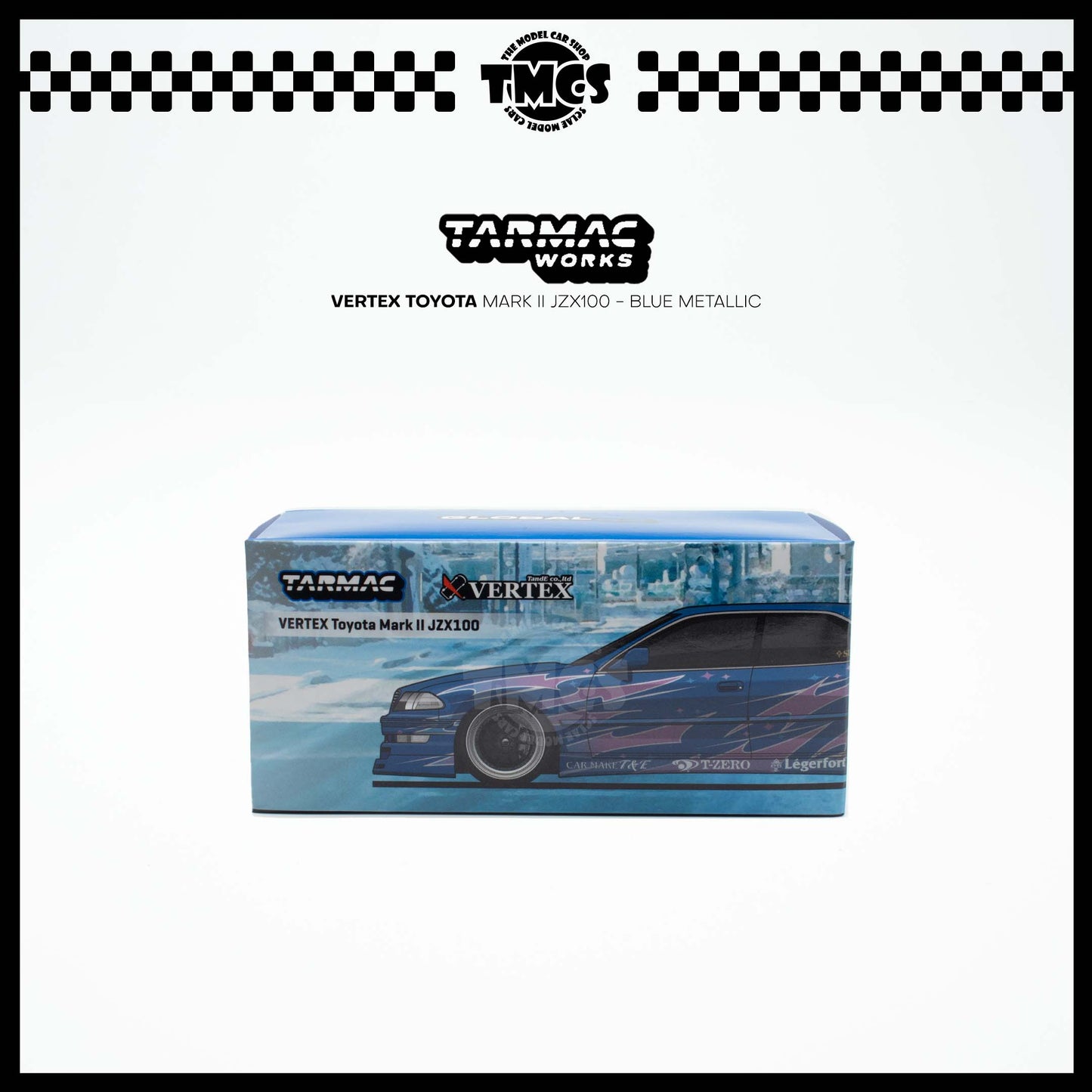 [Tarmac Works] 1:64 Vertex Toyota Mark II JZX100 - Blue Metallic