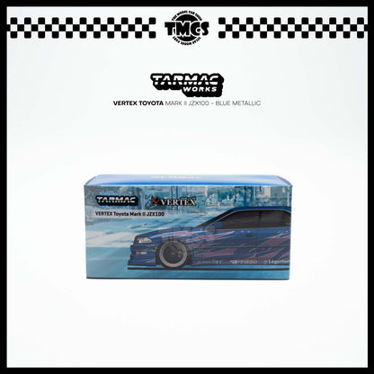 [Tarmac Works] 1:64 Vertex Toyota Mark II JZX100 - Blue Metallic