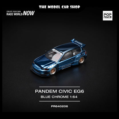 [Pop Race] Pandem Civic EG6 - Blue Chrome