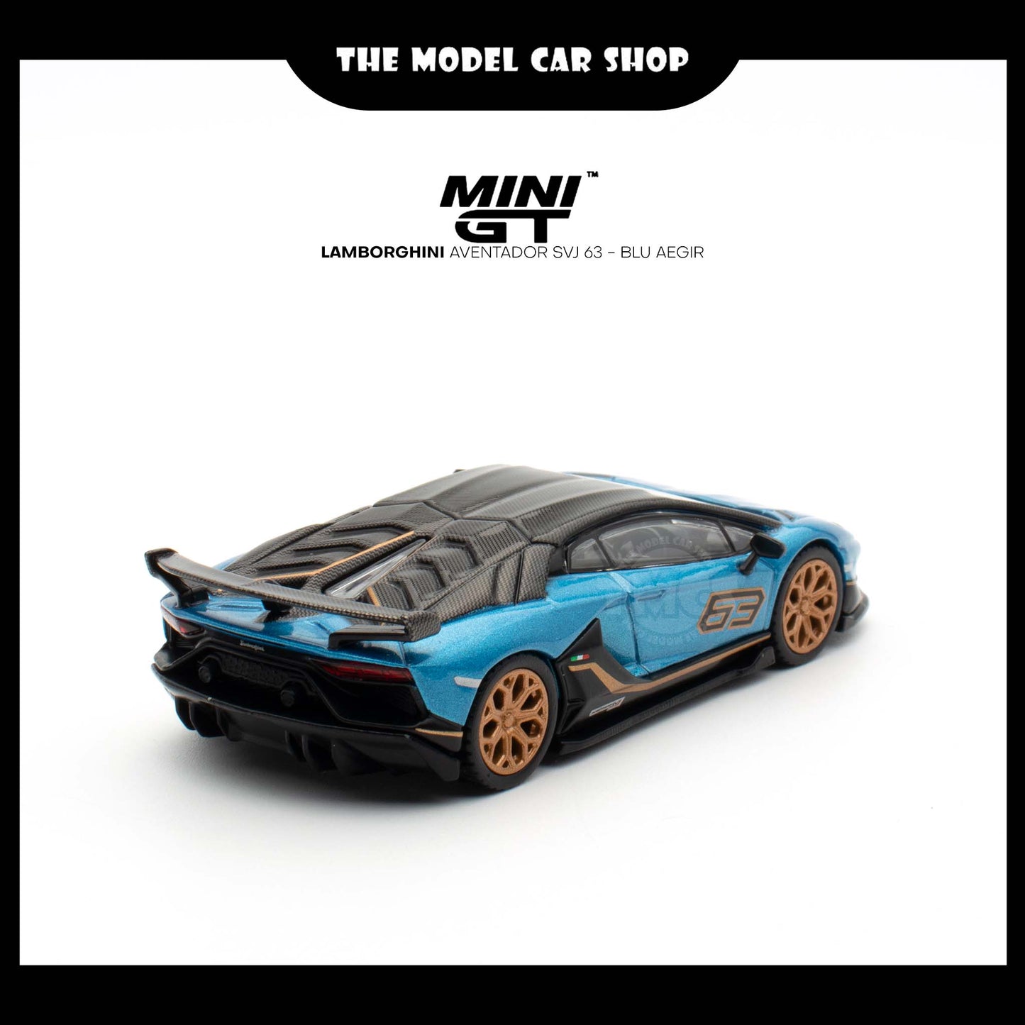 [MINI GT] Lamborghini Aventador SVJ 63 - Blu Aegir