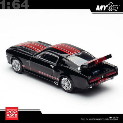 [Pop Race] 1:64 Shelby Mustang GT500 - Dark Chrome