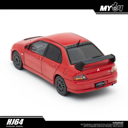 [Hobby Japan] Mitsubishi Lancer Evolution 8 MR GSR with Engine Display Model - Red Solid