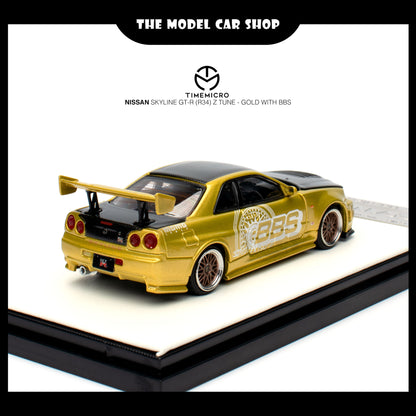 [Time Micro] Nissan Skyline GT-R (R34) Z Tune - Gold with BBS