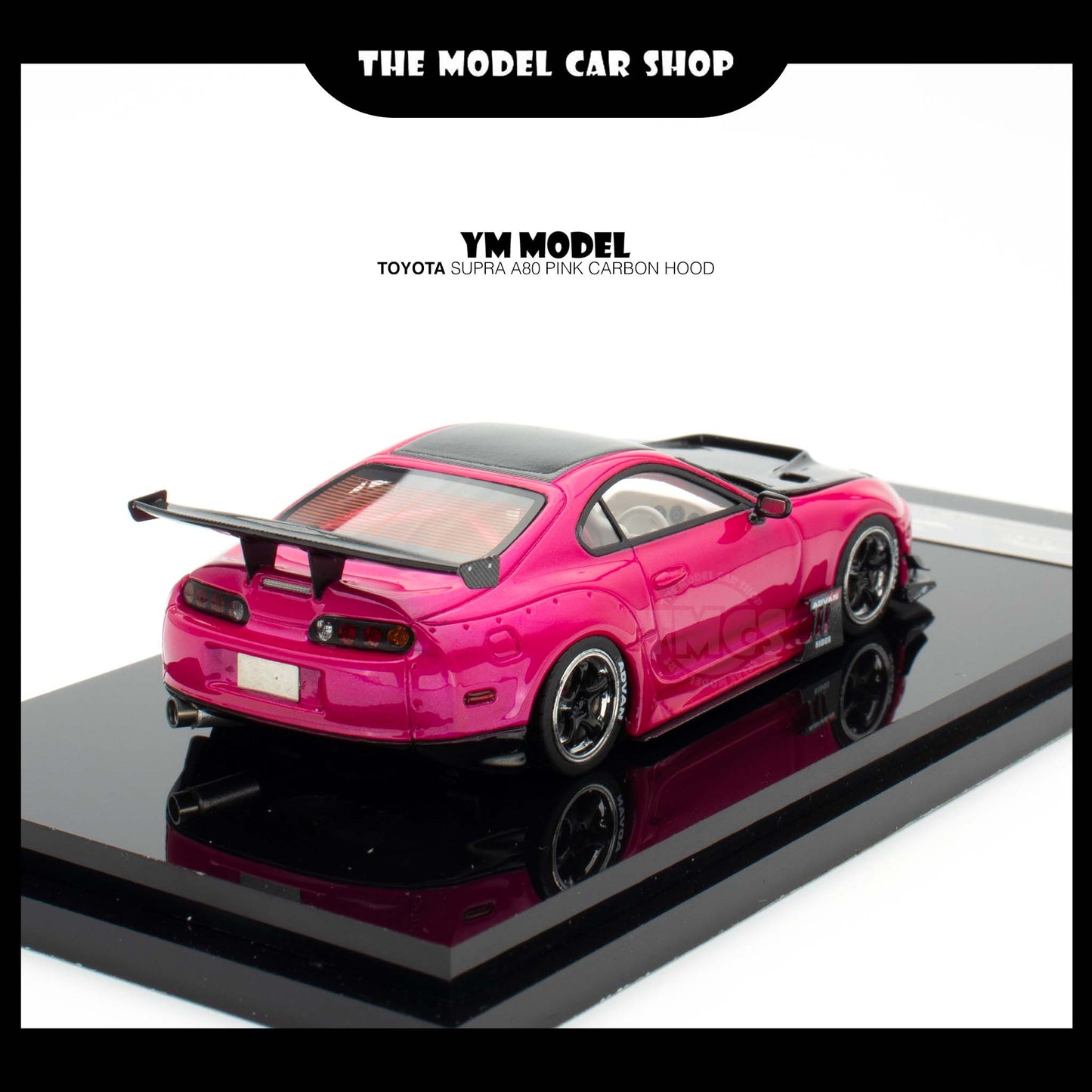 [YM Model] Toyota Supra A80 - Pink Carbon Hood