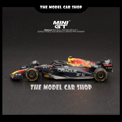 [MINI GT] Oracle Red Bull Racing RB18 #11 Sergio Perez 2022 Monaco Grand Prix Winner