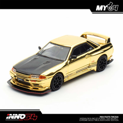 [INNO64] Nissan Skyline GT-R R32 Top Secret Chrome - Gold TMCS25 Event Edition