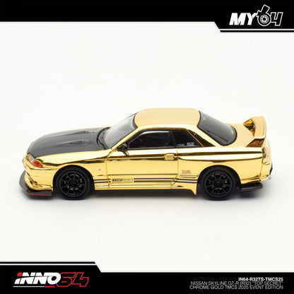 [INNO64] Nissan Skyline GT-R R32 Top Secret Chrome - Gold TMCS25 Event Edition