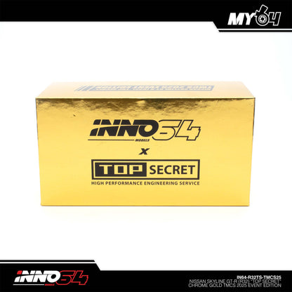 [INNO64] Nissan Skyline GT-R R32 Top Secret Chrome - Gold TMCS25 Event Edition