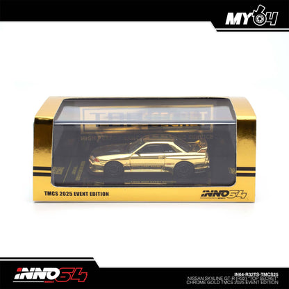 [INNO64] Nissan Skyline GT-R R32 Top Secret Chrome - Gold TMCS25 Event Edition
