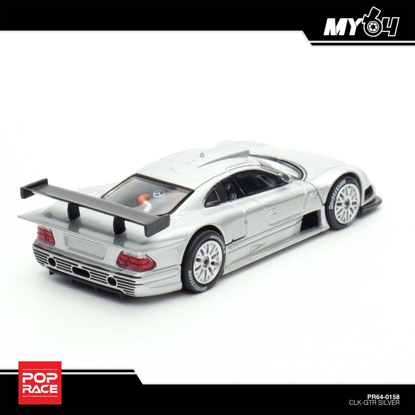 [Pop Race] Mercedes-Benz AMG CLK GTR - Silver