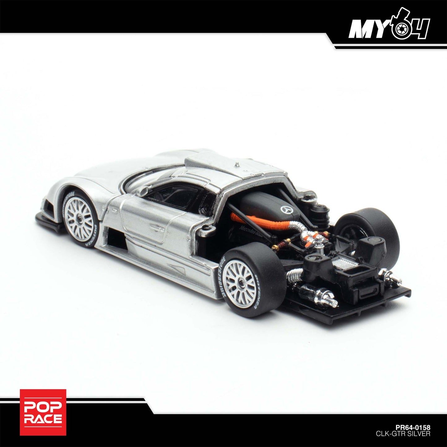 [Pop Race] Mercedes-Benz AMG CLK GTR - Silver
