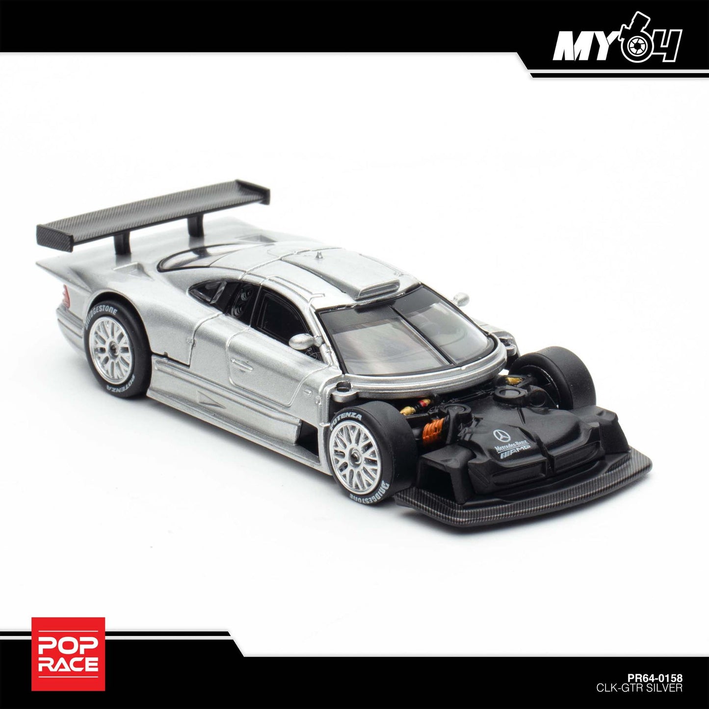 [Pop Race] Mercedes-Benz AMG CLK GTR - Silver