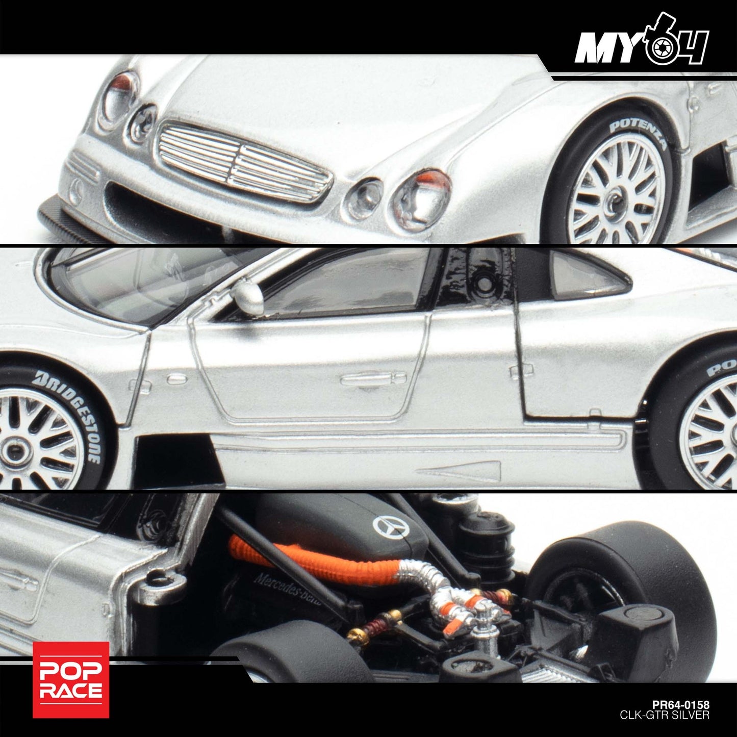 [Pop Race] Mercedes-Benz AMG CLK GTR - Silver
