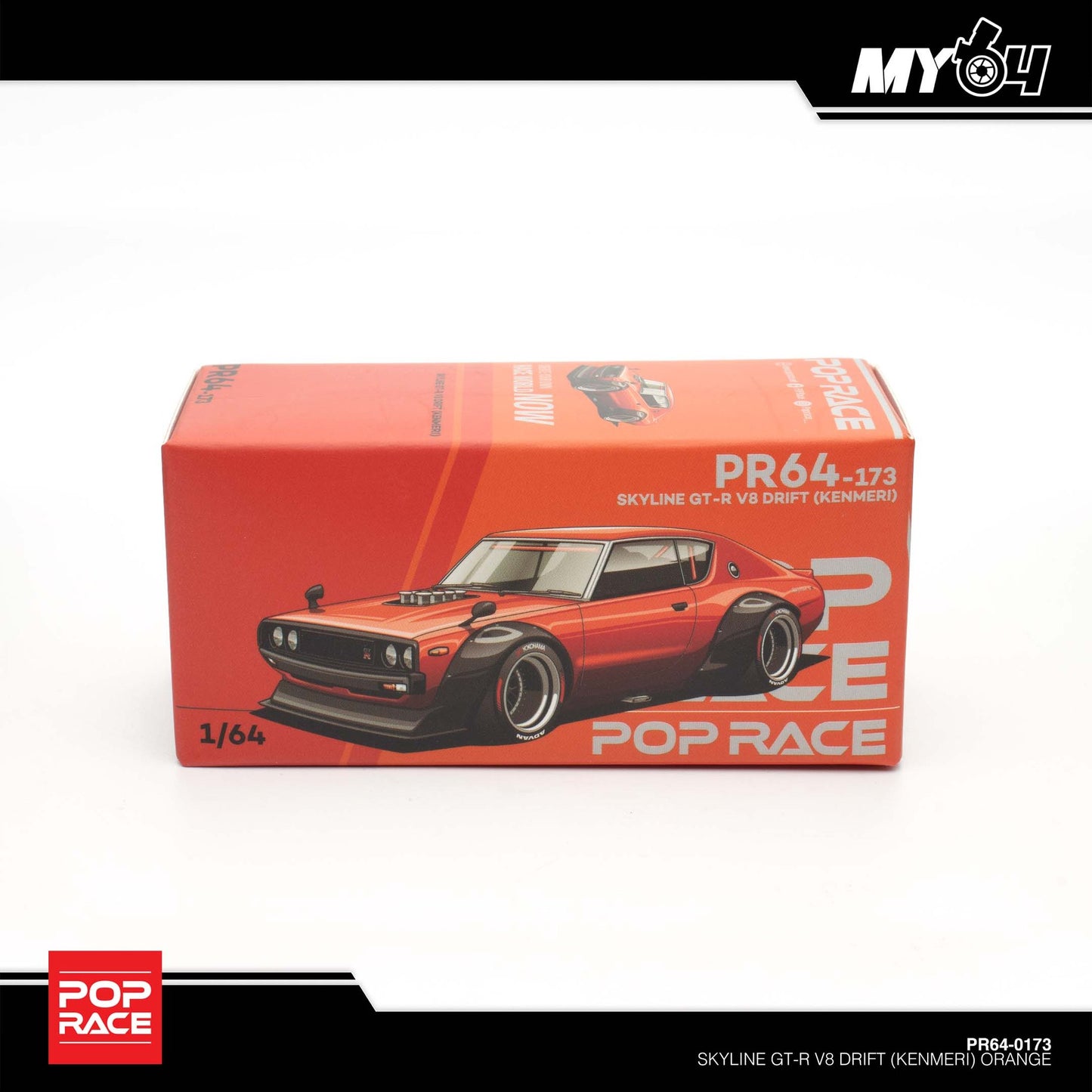[Pop Race] Nissan Skyline GT-R V8 Drift (Kenmeri) - Orange