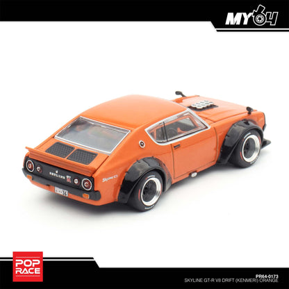 [Pop Race] Nissan Skyline GT-R V8 Drift (Kenmeri) - Orange