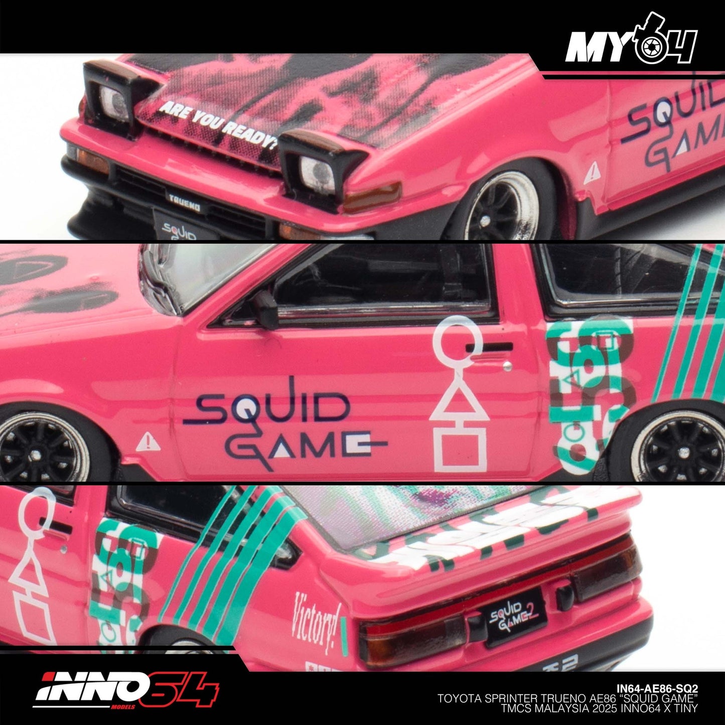[INNO64] 1:64 Toyota Sprinter Trueno AE86 Squid Game 2 (TMCS25 Special)